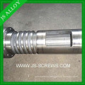 Bimetallic extruder single screw and barrel for HDPE